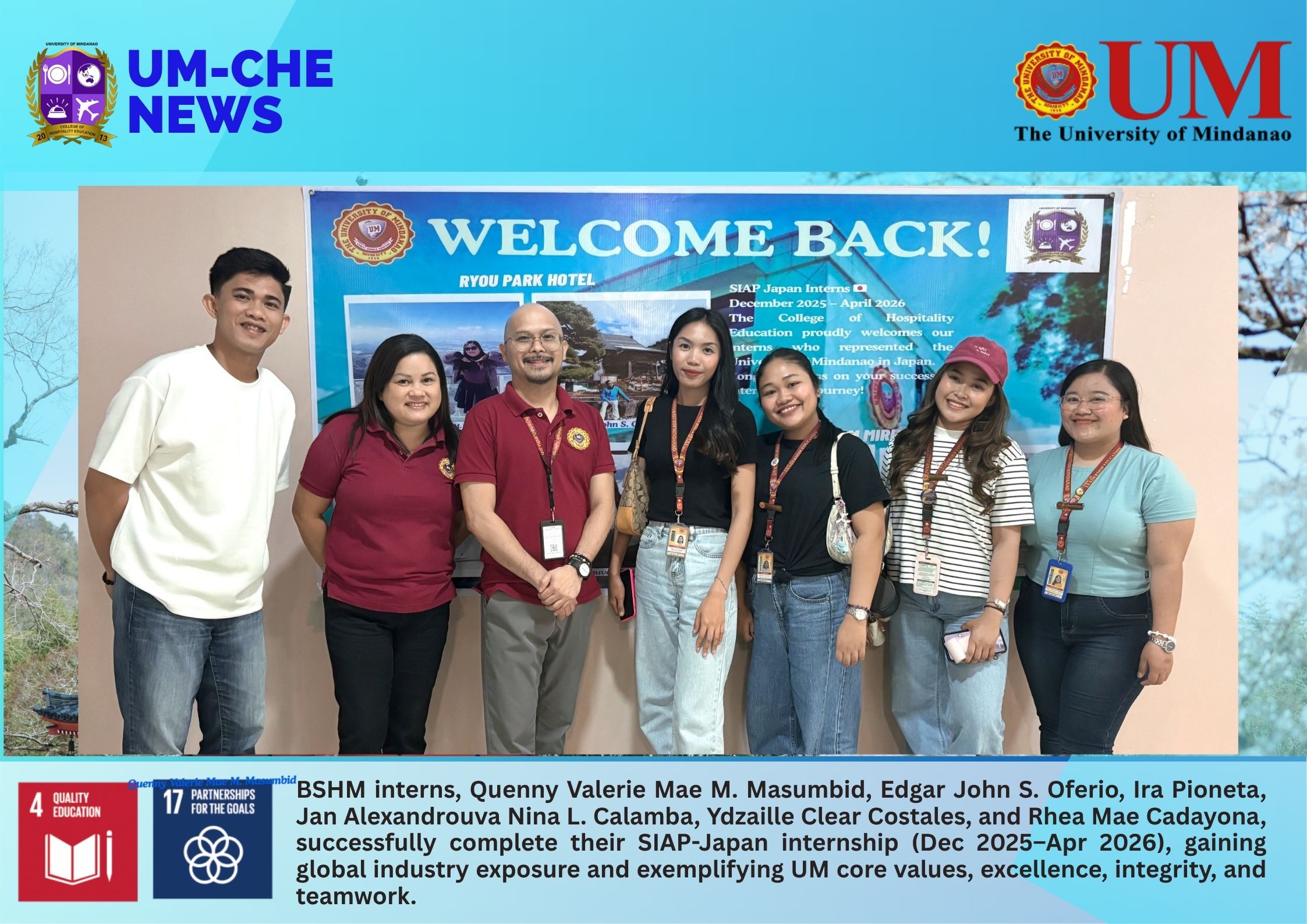 The College of Hospitality Education Welcomes Back BSHM Interns from SIAP-Japan (December 2025 – April 2026) - Image 3